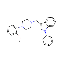COc1ccccc1N1CCN(Cc2cn(-c3ccccc3)c3ccccc23)CC1 ZINC000103266302