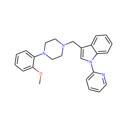 COc1ccccc1N1CCN(Cc2cn(-c3ccccn3)c3ccccc23)CC1 ZINC000103265607