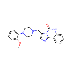 COc1ccccc1N1CCN(Cc2cnc3c4ccccc4[nH]c(=O)n23)CC1 ZINC000013780710