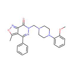 COc1ccccc1N1CCN(Cn2nc(-c3ccccc3)c3c(C)onc3c2=O)CC1 ZINC000013523219