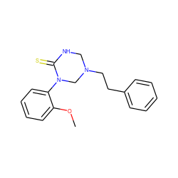 COc1ccccc1N1CN(CCc2ccccc2)CNC1=S ZINC000013477980