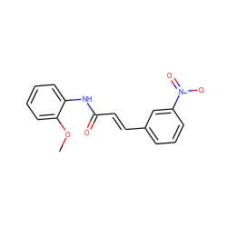 COc1ccccc1NC(=O)/C=C/c1cccc([N+](=O)[O-])c1 ZINC000000294152