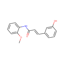 COc1ccccc1NC(=O)/C=C/c1cccc(O)c1 ZINC000095590056