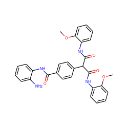 COc1ccccc1NC(=O)C(C(=O)Nc1ccccc1OC)c1ccc(C(=O)Nc2ccccc2N)cc1 ZINC000028951638