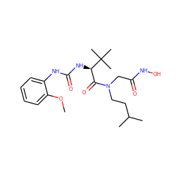 COc1ccccc1NC(=O)N[C@H](C(=O)N(CCC(C)C)CC(=O)NO)C(C)(C)C ZINC000058511823