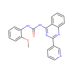 COc1ccccc1NC(=O)Nc1nc(-c2cccnc2)nc2ccccc12 ZINC000000602599