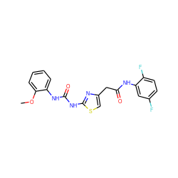 COc1ccccc1NC(=O)Nc1nc(CC(=O)Nc2cc(F)ccc2F)cs1 ZINC000016047529