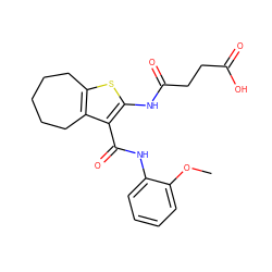 COc1ccccc1NC(=O)c1c(NC(=O)CCC(=O)O)sc2c1CCCCC2 ZINC000002294291