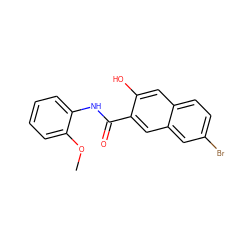COc1ccccc1NC(=O)c1cc2cc(Br)ccc2cc1O ZINC000000642588