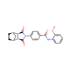 COc1ccccc1NC(=O)c1ccc(N2C(=O)[C@H]3[C@H]4C=C[C@H](C4)[C@H]3C2=O)cc1 ZINC000004843896