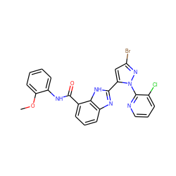 COc1ccccc1NC(=O)c1cccc2nc(-c3cc(Br)nn3-c3ncccc3Cl)[nH]c12 ZINC000653821684