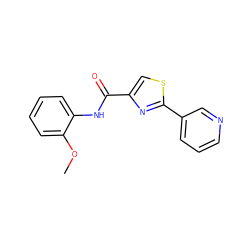 COc1ccccc1NC(=O)c1csc(-c2cccnc2)n1 ZINC000029047966