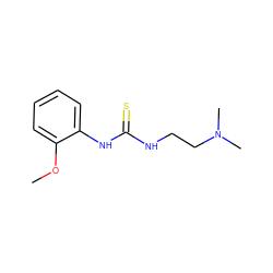 COc1ccccc1NC(=S)NCCN(C)C ZINC000004561846