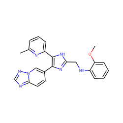 COc1ccccc1NCc1nc(-c2ccc3ncnn3c2)c(-c2cccc(C)n2)[nH]1 ZINC000113386613