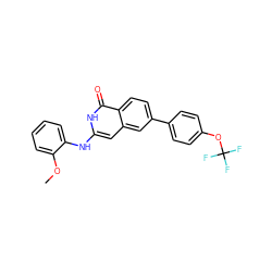 COc1ccccc1Nc1cc2cc(-c3ccc(OC(F)(F)F)cc3)ccc2c(=O)[nH]1 ZINC000136836697