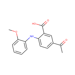 COc1ccccc1Nc1ccc(C(C)=O)cc1C(=O)O ZINC000084706608