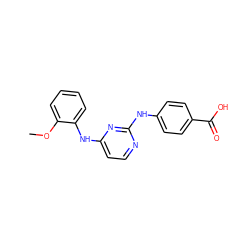 COc1ccccc1Nc1ccnc(Nc2ccc(C(=O)O)cc2)n1 ZINC000087613215