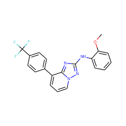 COc1ccccc1Nc1nc2c(-c3ccc(C(F)(F)F)cc3)cccn2n1 ZINC000147115231