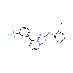 COc1ccccc1Nc1nc2c(-c3cccc(C(F)(F)F)c3)cccn2n1 ZINC000147027998