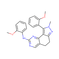 COc1ccccc1Nc1ncc2c(n1)-c1c(nn(C)c1-c1ccccc1OC)CC2 ZINC000169702193