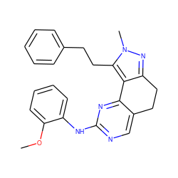 COc1ccccc1Nc1ncc2c(n1)-c1c(nn(C)c1CCc1ccccc1)CC2 ZINC000169702236