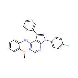 COc1ccccc1Nc1ncnc2c1c(-c1ccccc1)cn2-c1ccc(F)cc1 ZINC000002714772