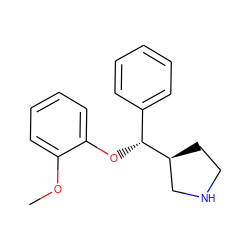 COc1ccccc1O[C@H](c1ccccc1)[C@H]1CCNC1 ZINC000095587499