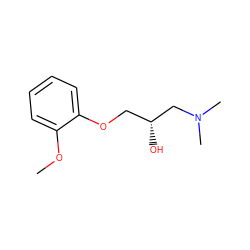 COc1ccccc1OC[C@@H](O)CN(C)C ZINC000028762242