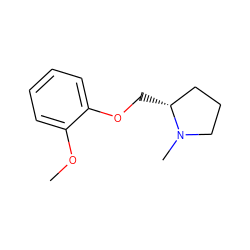 COc1ccccc1OC[C@@H]1CCCN1C ZINC000038236335