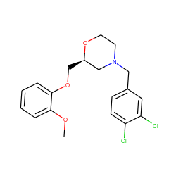 COc1ccccc1OC[C@@H]1CN(Cc2ccc(Cl)c(Cl)c2)CCO1 ZINC000013579731