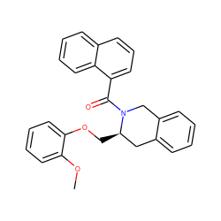 COc1ccccc1OC[C@@H]1Cc2ccccc2CN1C(=O)c1cccc2ccccc12 ZINC000084668635