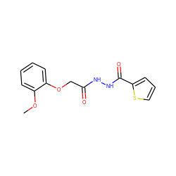 COc1ccccc1OCC(=O)NNC(=O)c1cccs1 ZINC000000142648