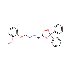 COc1ccccc1OCCNC[C@@H]1COC(c2ccccc2)(c2ccccc2)O1 ZINC000013517507