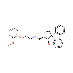 COc1ccccc1OCCNC[C@H]1CCC(c2ccccc2)(c2ccccc2)[C@@H]1O ZINC000073279538