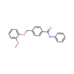 COc1ccccc1OCc1ccc(C(=O)Nc2ccccc2)cc1 ZINC000002752954