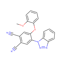 COc1ccccc1Oc1cc(C#N)c(C#N)cc1-n1nnc2ccccc21 ZINC000004294896