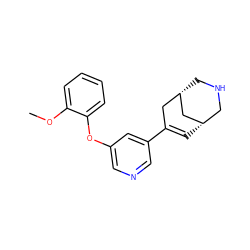 COc1ccccc1Oc1cncc(C2=C[C@H]3CNC[C@@H](C2)C3)c1 ZINC000095577475