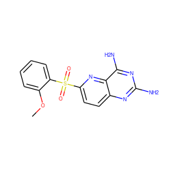 COc1ccccc1S(=O)(=O)c1ccc2nc(N)nc(N)c2n1 ZINC000005889818