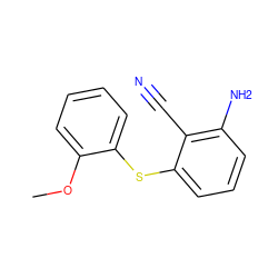 COc1ccccc1Sc1cccc(N)c1C#N ZINC000005929241