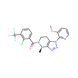 COc1cccnc1-n1nnc2c1CCN(C(=O)c1cccc(C(F)(F)F)c1Cl)[C@@H]2C ZINC000225969039