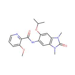 COc1cccnc1C(=O)Nc1cc2c(cc1OC(C)C)n(C)c(=O)n2C ZINC000653823834