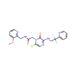 COc1cccnc1CNC(=O)Cn1c(Cl)cnc(NCC(F)(F)c2ccccn2)c1=O ZINC000013493152