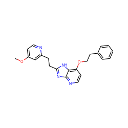 COc1ccnc(CCc2nc3nccc(OCCc4ccccc4)c3[nH]2)c1 ZINC000034374024