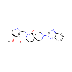 COc1ccnc(CN2CCCC3(CCN(c4cnc5ccccc5n4)CC3)C2=O)c1OC ZINC000096173129