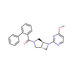 COc1ccnc(N2C[C@@H]3CN(C(=O)c4ccccc4-c4ccccc4)C[C@H]32)n1 ZINC000116824865