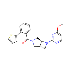 COc1ccnc(N2C[C@@H]3CN(C(=O)c4ccccc4-c4cccs4)C[C@H]32)n1 ZINC000116827782