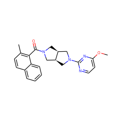 COc1ccnc(N2C[C@H]3CN(C(=O)c4c(C)ccc5ccccc45)C[C@H]3C2)n1 ZINC000116821755