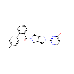 COc1ccnc(N2C[C@H]3CN(C(=O)c4ccccc4-c4ccc(C)cc4)C[C@H]3C2)n1 ZINC000116826367