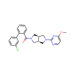 COc1ccnc(N2C[C@H]3CN(C(=O)c4ccccc4-c4cccc(Cl)c4)C[C@H]3C2)n1 ZINC000116823171