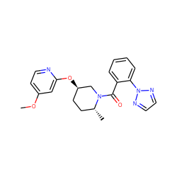 COc1ccnc(O[C@@H]2CC[C@@H](C)N(C(=O)c3ccccc3-n3nccn3)C2)c1 ZINC000221387228